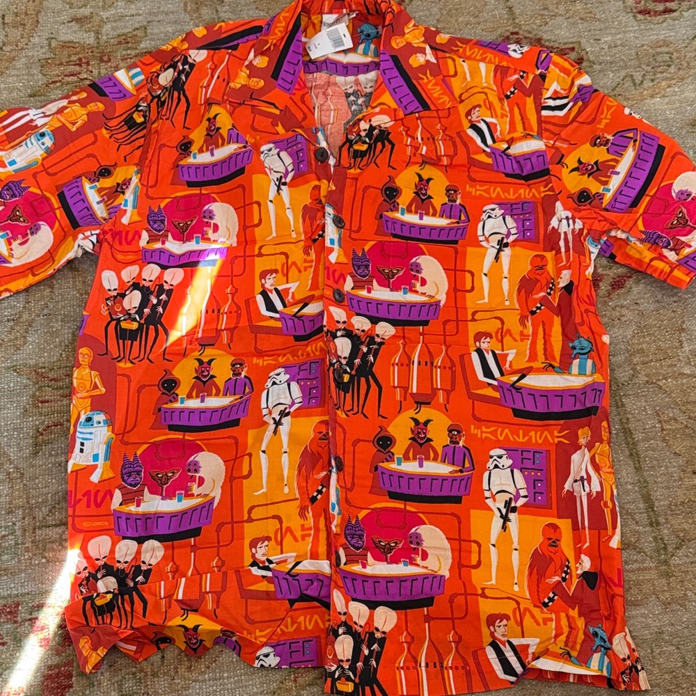 DisneyPark Shag inspired design Star Wars Men's Casual Button Down Shirt